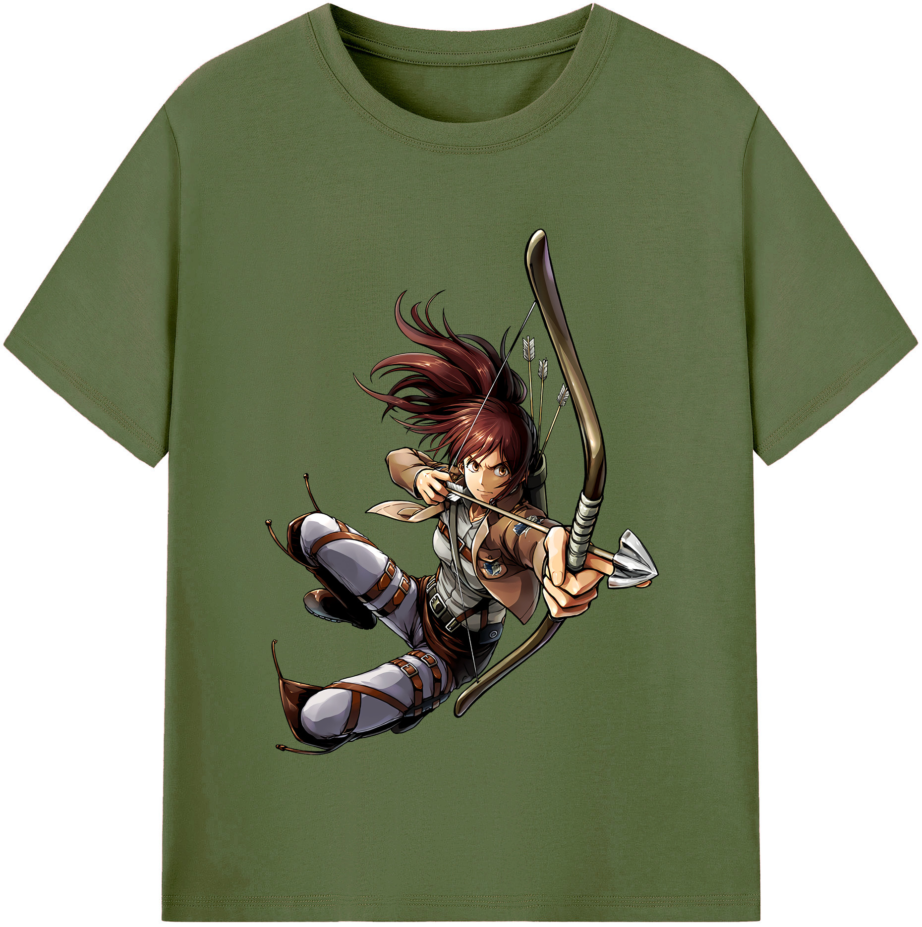 （画像用） 進撃の巨人 サシャ·ブラウス Attack on Titan Sasha Blaus 綿100％半袖Tシャツ（フロントプリント）